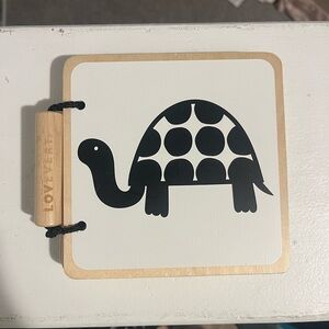 Lovevery Black and White Wooden animal Book